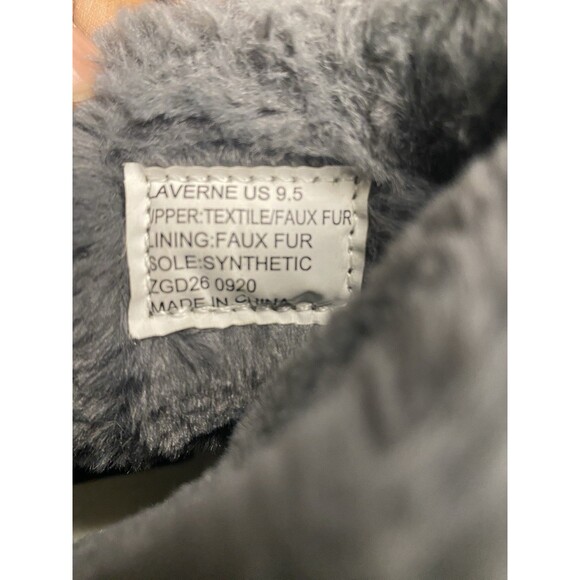 Bebe Black/Grey Boots Faux Fur Size 9.5 - Picture 10 of 13